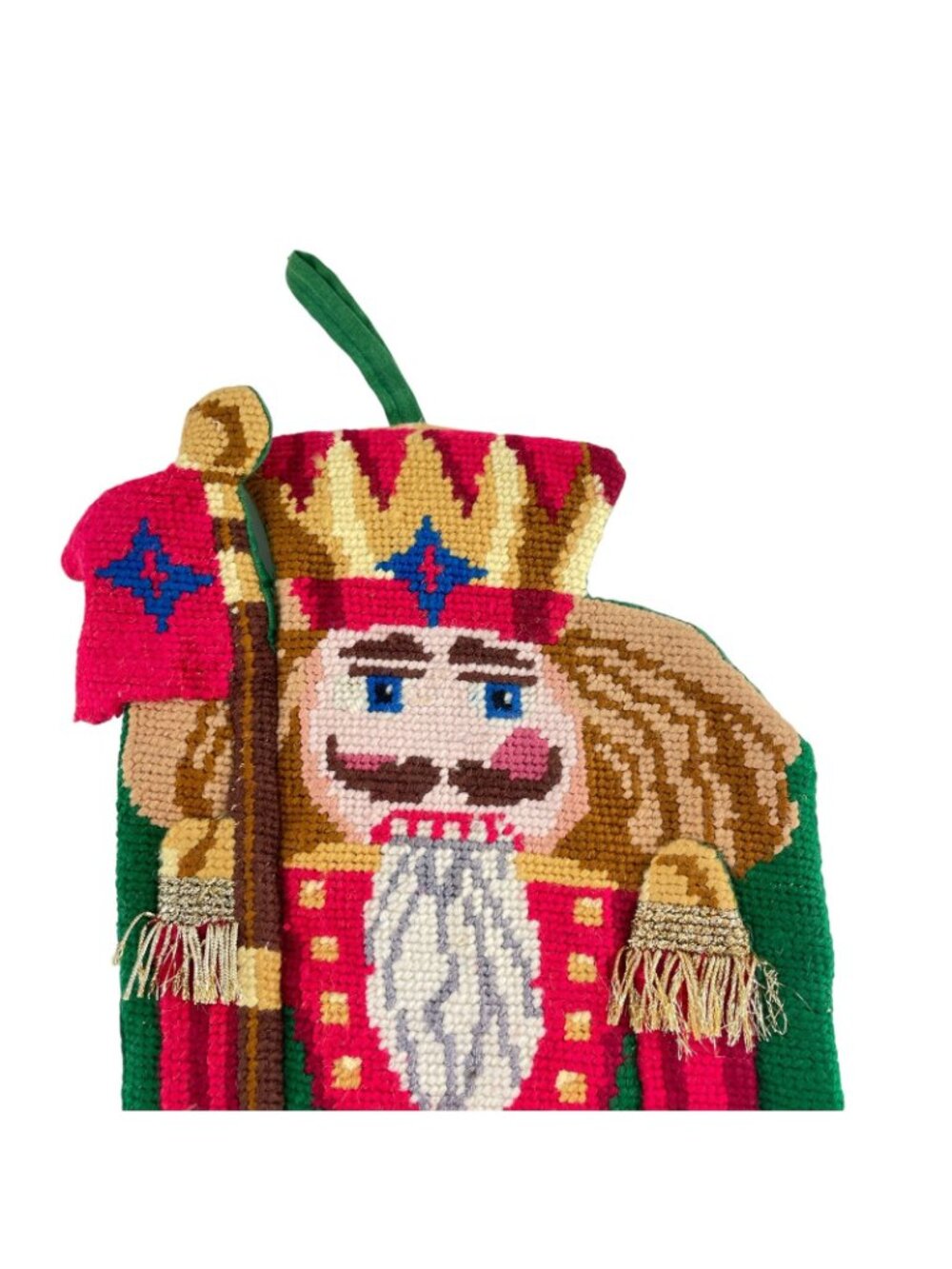 Christmas Stocking Cross Stitch Nutcracker and Teddy Bear  Soldier Drum Horn - Picture 11 of 11